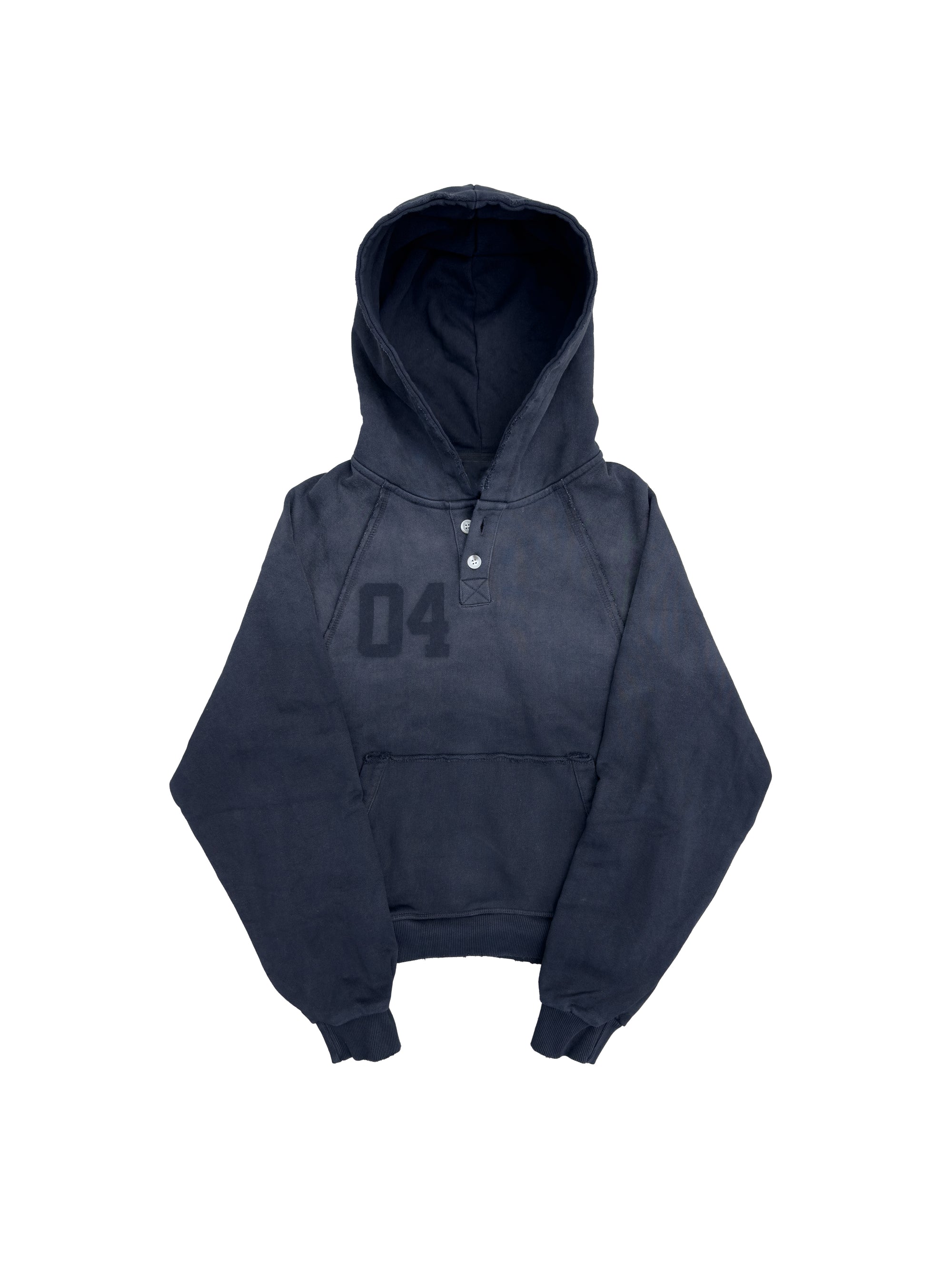 black henley hoodie