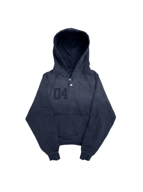 black henley hoodie
