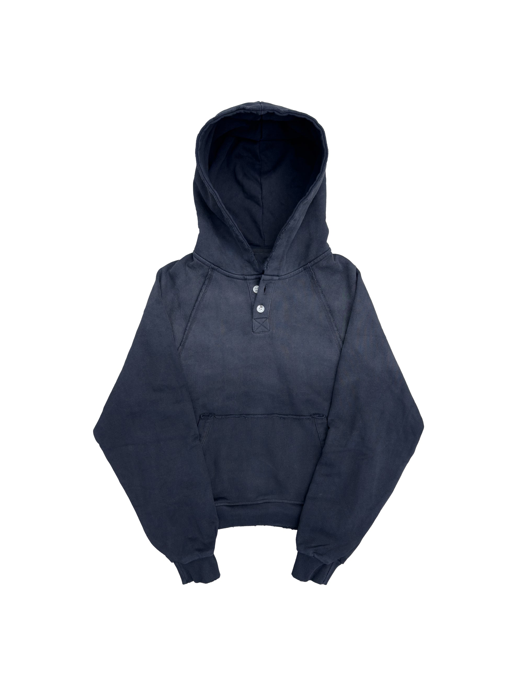 black henley hoodie