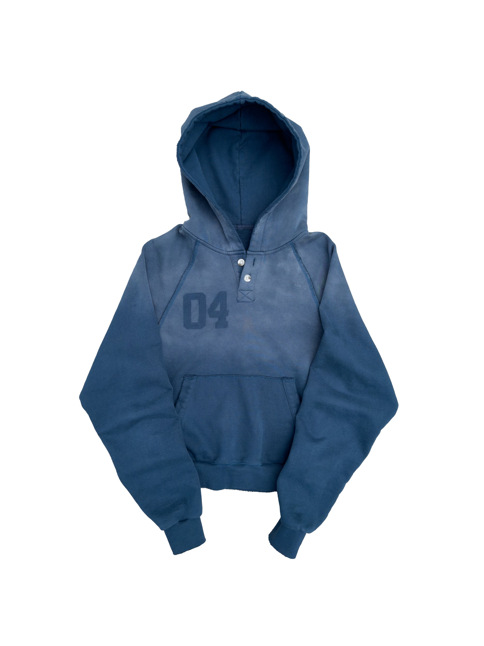 blue henley hoodie